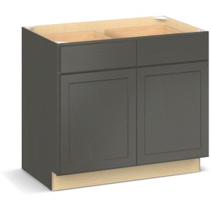 RELIABILT Parkstone II Base Cabinet, Slate Stained, 39" W, 2 Doors 2 Drawers, Fully Assembled - 641058 | Lowe's Pro Supply